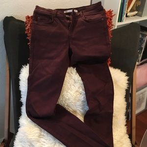 Zara Jeans TRF Burgundy